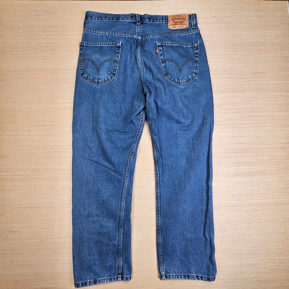Y2K‎ Levi's 505 Regular Fit Jeans Mens 36x30 Blue Straight Leg Denim Pants 07